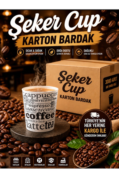 Karton Bardak 7 oz 3000 Adet