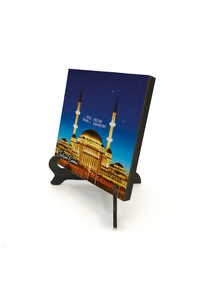 Sadrazam Taksim Mosque Image Printed Wooden Tabletop 10X10 1G-Taksimcamii4