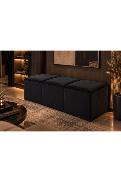 meva Kare Puf 45x45 cm Dekoratif Puf Koltuk Pufu – Modern Şık Tasarım