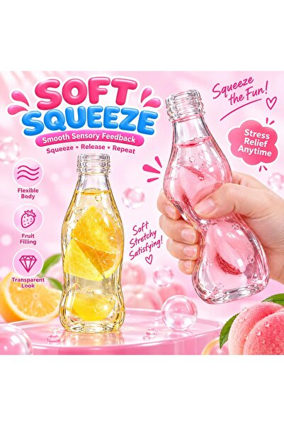 Soda Şişesi Squeeze Vazelin Dolgulu Sukuşi Stres Oyuncağı Karışık Olarak 1 Adet Gönderilecektir