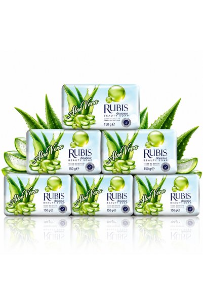 Rubis Set 6 săpunuri solide cu Aloe Vera, Douceur Beauty Soap, 150 g