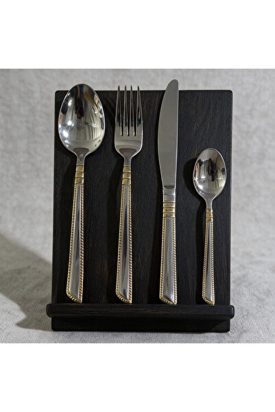 Generic Brand Set tacâmuri Goldrim, inox, 24 piese