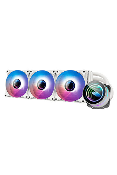darkFlash DX360 V2.6 360mm ARGB Liquid Cooler,3 Pre-Installed Fans,285W TDP,1800RPM,Intel & AMD,White