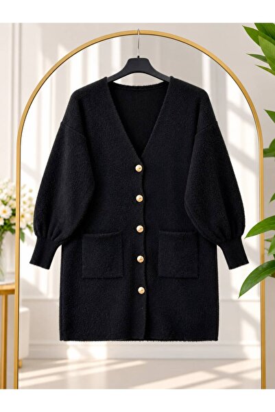 VOLT CLOTHİNG Women's Hijab Balloon Sleeve Knitwear Cardigan