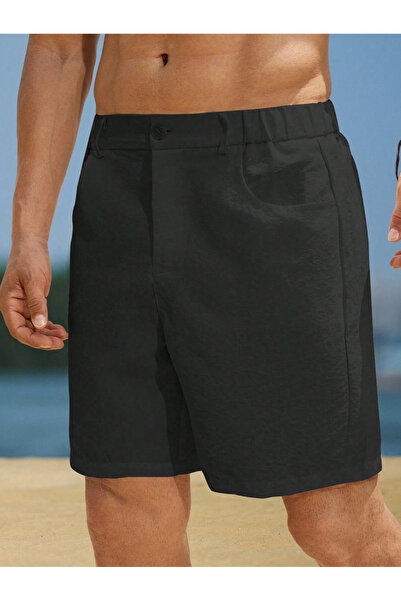 Take Two By Styli Black Solid Short Swim Trunks