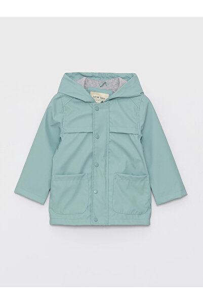 LC Waikiki Green Hooded Long Sleeve Baby Boy Raincoat