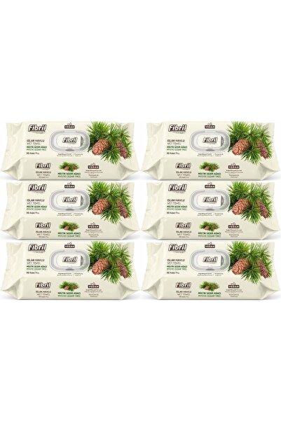 Fibril Wet Towel Wipes 90 Sheets Mystic Cedar Wood with Plastic Cover (Set of...