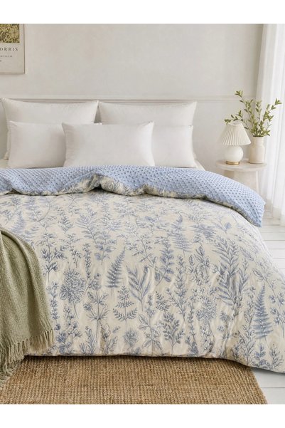Styli 1-Peice Floral Print Comforter - Blue, 150x200 cm