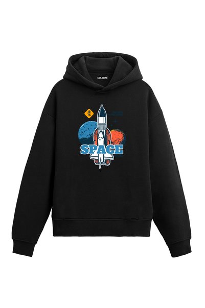 Colermi سويت شيرت بقلنسوة بتصميم صاروخ الفضاء من Space Explore