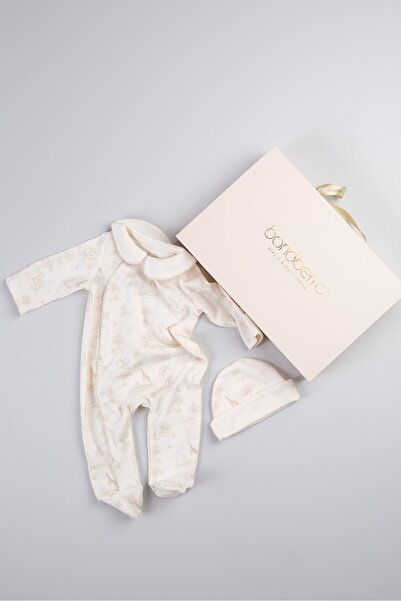 Bondberro 100% Cotton Newborn 3-Piece Hospital Discharge Set (Safari)