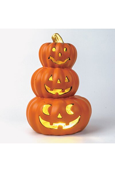 DD SHOP Decoratiune de Halloween Dovleci din Polyresin cu LED 17x17x28cm