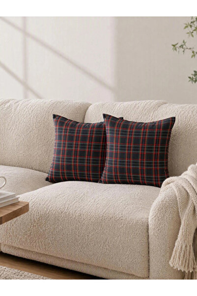 Styli Pack of 2 - Plaid Cushion Cover, 45x45cm