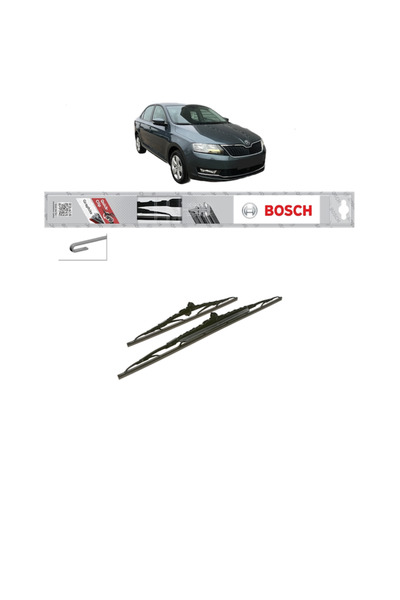 Bosch Set of 2 wipers SKODA RAPID (NH3, NK3, NK6) from 2012-2022, Classic Sta...