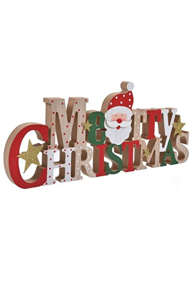 DD SHOP Decoratiune de Craciun Tablita din Lemn Merry Christmas Mos Craciun S...