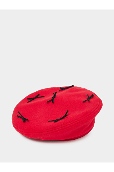 Styli Red Ribbon Patch Beret