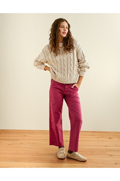 AMERICAN EAGLE AE Cropped Cable Knit Sweater