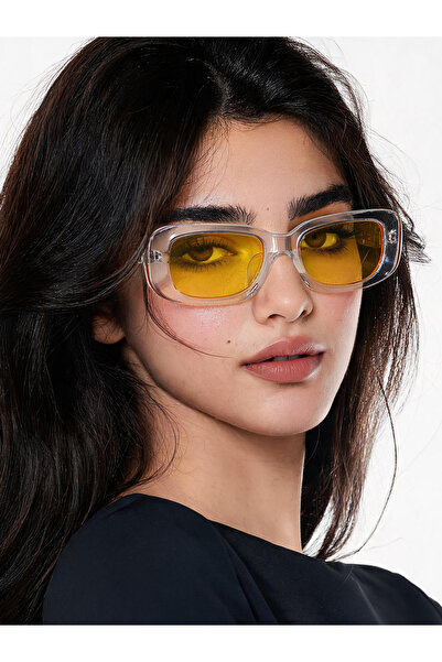 Take Two By Styli نظارات شمسية مستطيلة الشكل بعدسات صفراء