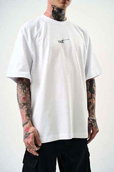 Respire Ανδρικό υπερμεγέθες βαμβακερό T-shirt με στάμπα στην πλάτη και μινιμα...