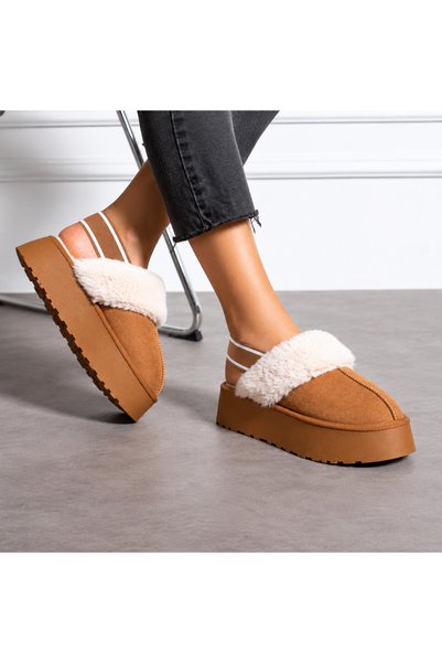 YNS STORE YNS Önü kaplı içi Tüylü Arkadan Lastikli Taba