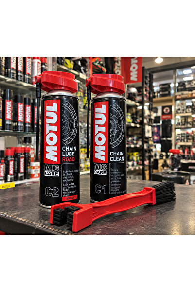 C1 Chain Clean 400 ml + C2 Chain Lube Road 400 ml Zincir Bakım Seti