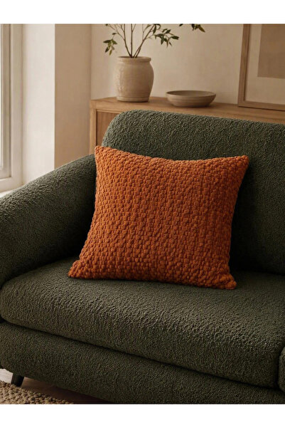 Styli Textured Cushion Cover - 45X45Cm, Rust