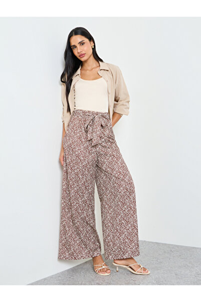 Take Two By Styli Multi-Print Wide-Leg Trousers