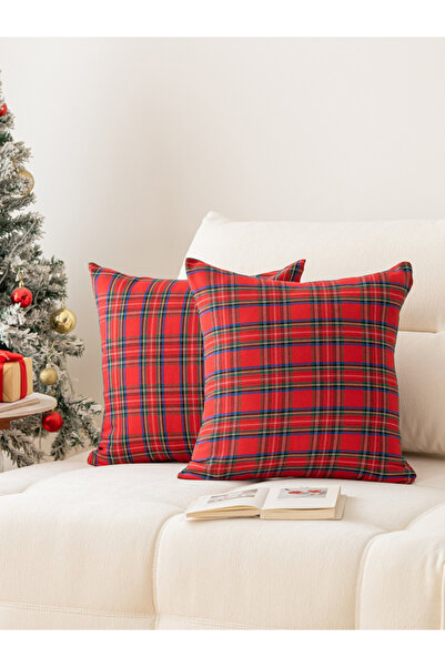 Styli Pack of 2 - Plaid Cushion Cover, 45x45cm