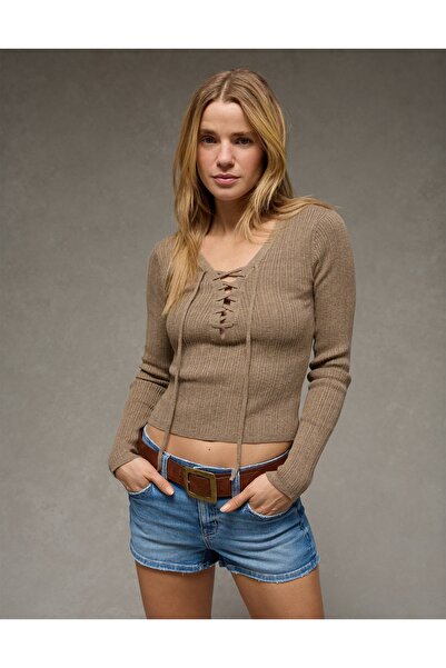 AMERICAN EAGLE AE Lace-Up Sweater