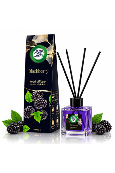 Miss Life Odorizant de cameră, Difuzor de parfum cu bețișoare, Blackberry – M...