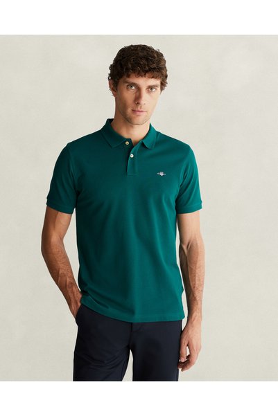 Gant Erkek Yeşil Regular Fit Polo Yaka T-Shirt