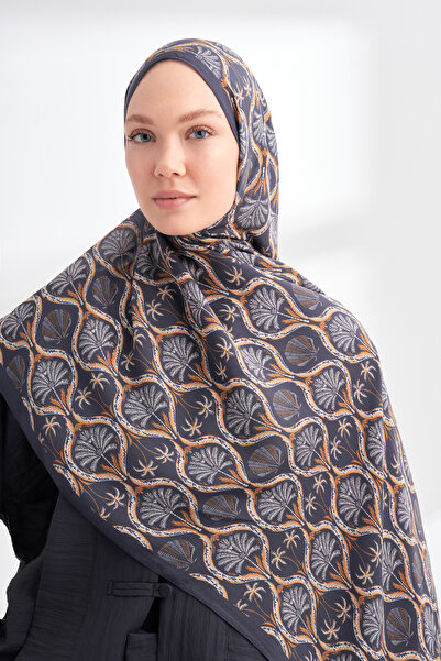 ARMANDA Floral Archive Grove Pattern Shawl - Dark Blue
