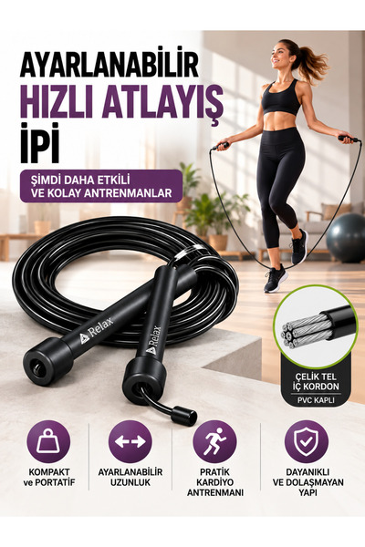 Relax Ayarlanabilir Hızlı Atlama İpi