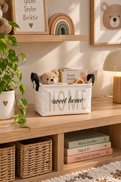 PH Prendi Home Home Beyaz Kumaş Düzenleyici Kutu Çok Amaçlı Dolap İçi Çekmece...