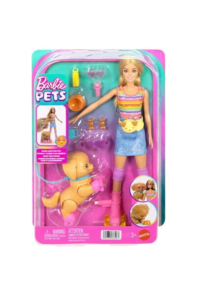 Barbie Set papusa pe role cu catelus, Pets, JMJ44