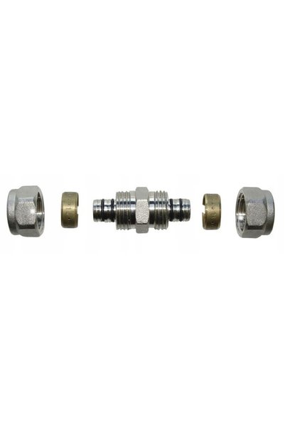 Invena Conector PEX/PEX 16x16x2 cu inserție de aluminiu