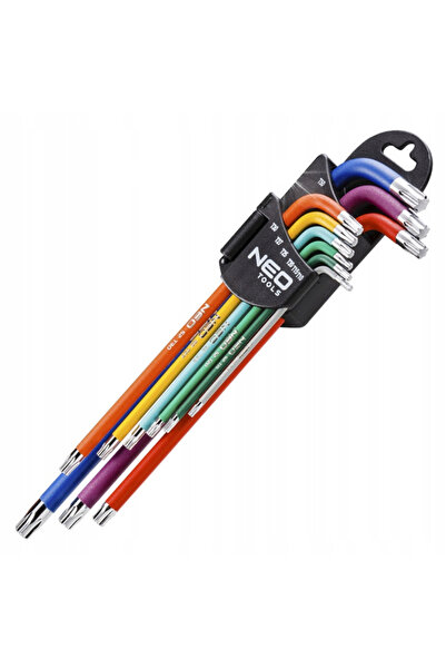 NEO Tools Set de chei colorate TORX T10-50, 9 piese, 09-518 NEO