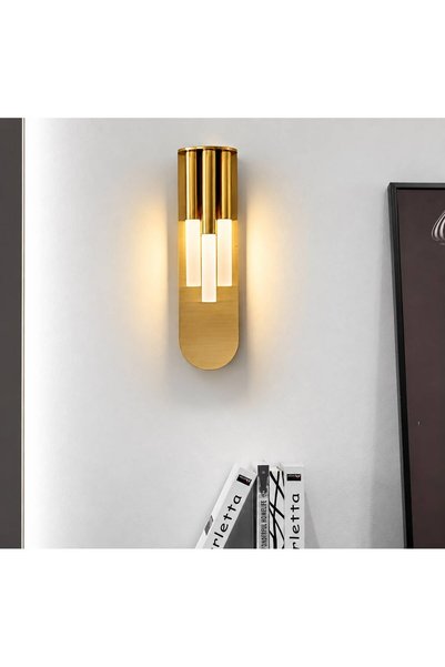 bella lighting Lüks Modern Aden 3 Renk Led Aplik Sarı Gold Dekoratif Aplik El...