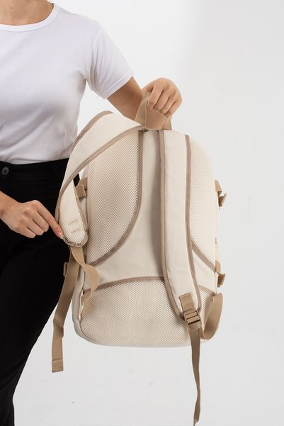 ventis qualty Unisex, Ultra Hafif, Çok Cepli, Sırt Çantası Bej Model: (VNT-3C)