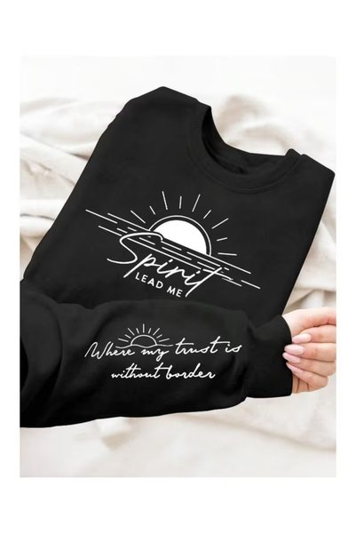 MITHRAS OUTDOORS Spirit Sun-Printed Sweatshirt Printed Premium Oversize T-Shirt
