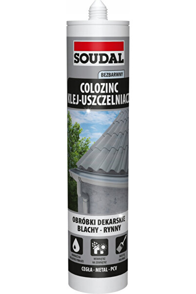 Soudal Sigilant pentru tablă de metal transparent COLOZINC 290ML 122466
