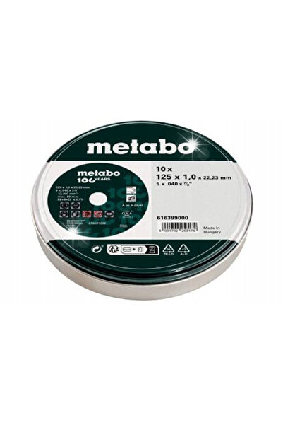 Metabo DISC DE TĂIERE INOX 125*1.0*22.23MM 10 BUCĂȚI 616399000