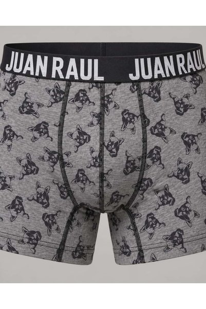 Juan Raul بوكسر رجالي منقوش باللون الرمادي الميلانج - DB349