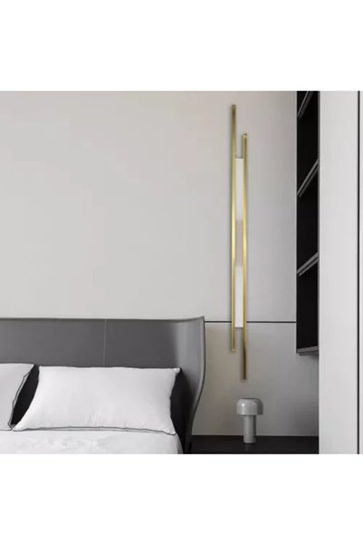 Generic Brand أبليك جداري داخلي مودرن ذهبي زيتي LED 800 ملم 12 واط 3 ألوان إض...