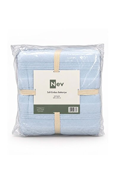 Özdilek Κουβέρτα διπλού μεγέθους Soft Embos της σειράς Nev (200x220) - Ice Blue