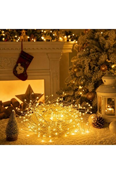 Kmt Style Decorative light with silver wire, LED warm light, 6 meters, batter...