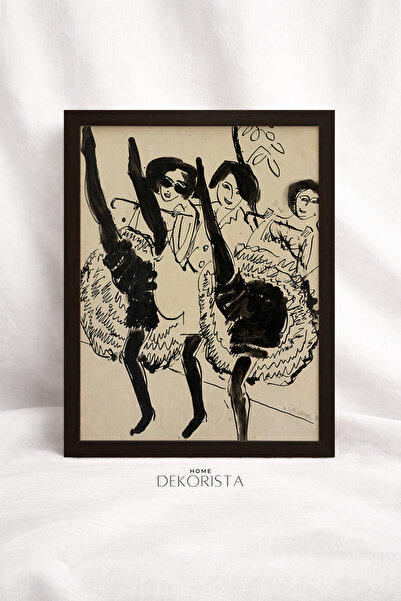 HOME DEKORİSTA Pictură portret fără sticlă cu ramă vintage, imprimare artisti...
