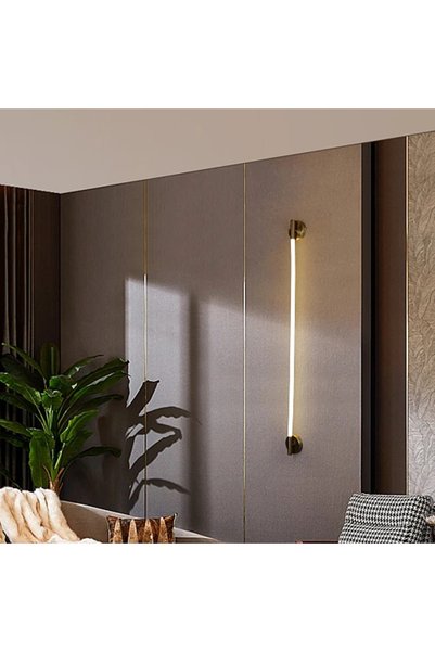 Generic Brand أبليك جداري داخلي مودرن ذهبي زيتي LED 1 متر 15 واط بإضاءة أصفر ...
