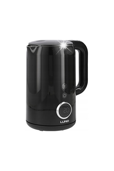 LUND Fierbător electric 1.7L cu control temperatură negru 68219