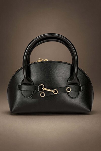 HAKKE Oval Shape Women's Handbag with Belt Detail