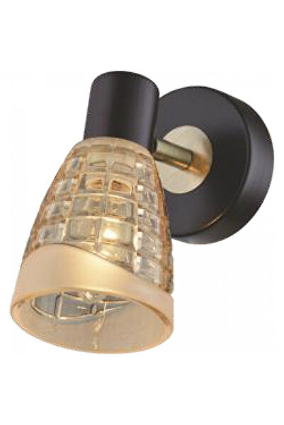 Klausen Aplică de perete Pinto LY-1020, 1xE14, maro+bronz+transparent, IP20